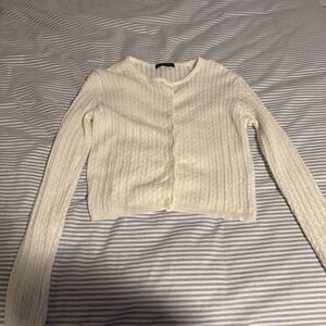 Brady Melville cableknit cardigan cream , one size, $20